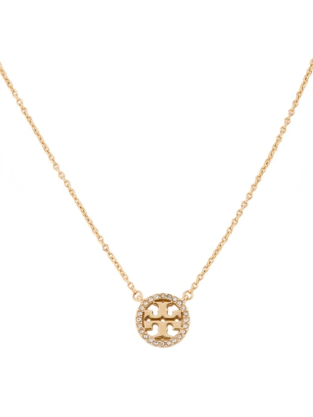 TORY BURCH *NWT* Miller Pave Pendant Necklace and Stud Earring Set in Gift Box